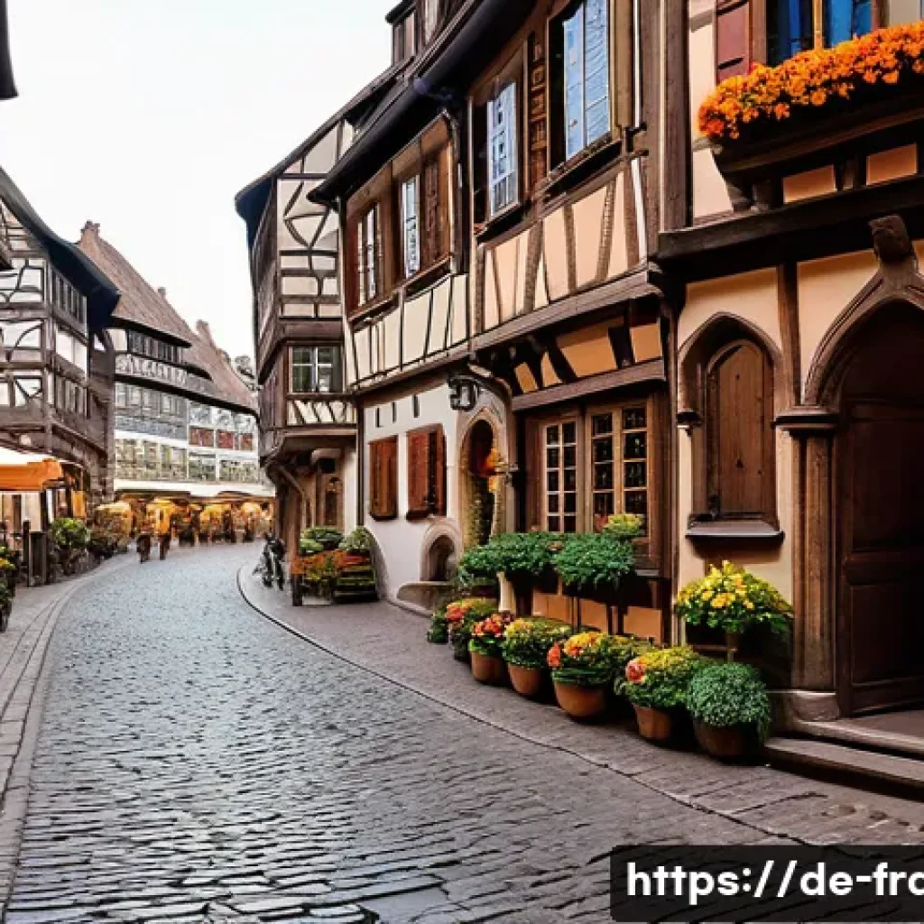 스트라스부르 유네스코 문화유산 - A picturesque street scene in Strasbourg&rsquo;s historic district featuring colorful half-timbered houses...